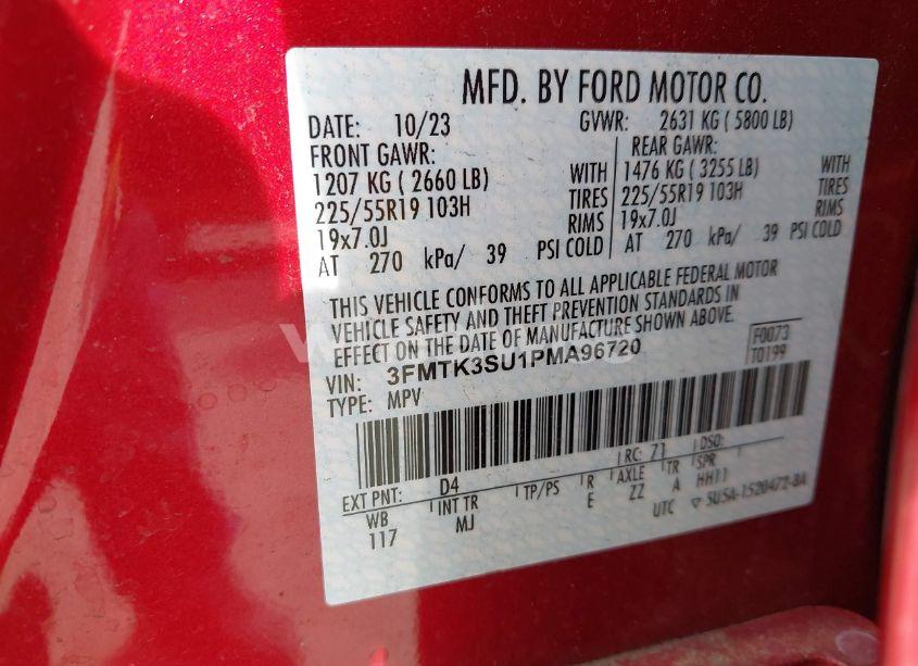 Photo 9 of 2023 Ford Mustang MACH-E PREMIUM (VIN 3FMTK3SU1PMA96720)