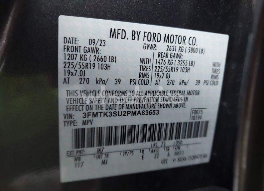 Photo 9 of 2023 Ford Mustang MACH-E PREMIUM (VIN 3FMTK3SU2PMA83653)