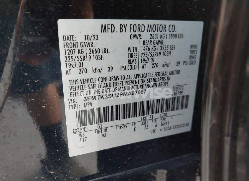 Photo 9 of 2023 Ford Mustang MACH-E PREMIUM (VIN 3FMTK3SU2PMA97987)