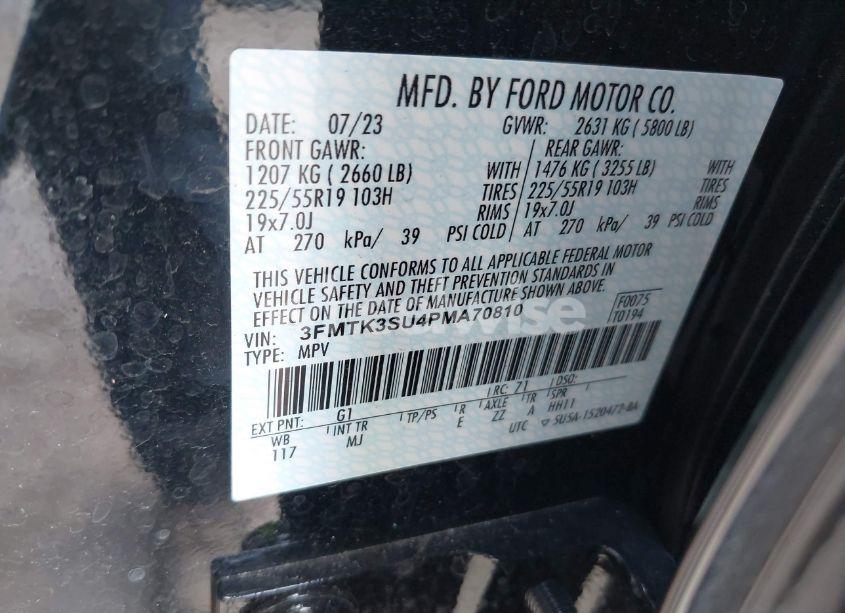 Photo 9 of 2023 Ford Mustang MACH-E PREMIUM (VIN 3FMTK3SU4PMA70810)