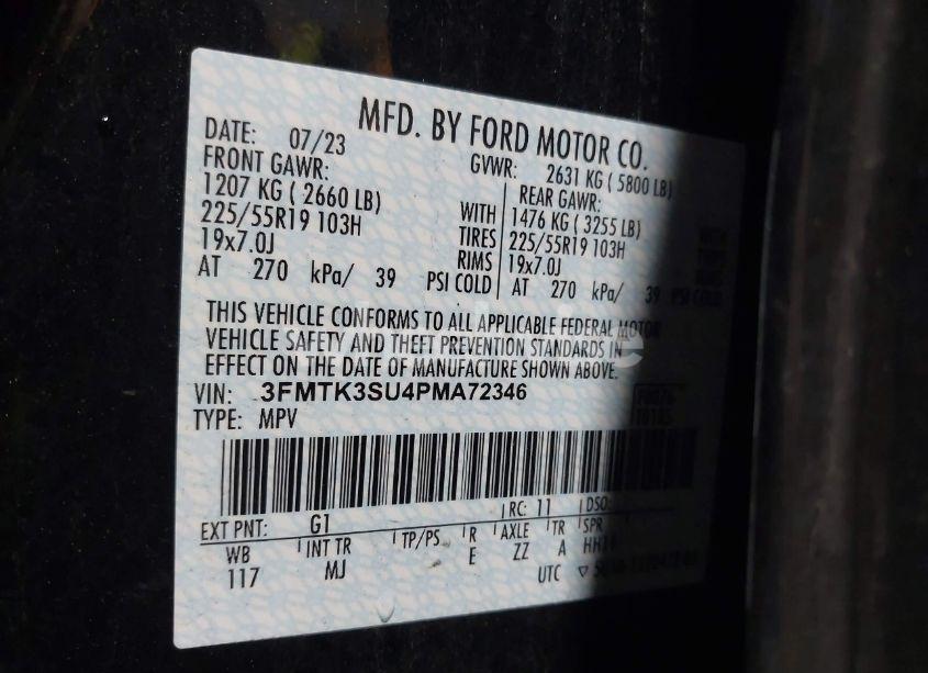 Photo 9 of 2023 Ford Mustang MACH-E PREMIUM (VIN 3FMTK3SU4PMA72346)