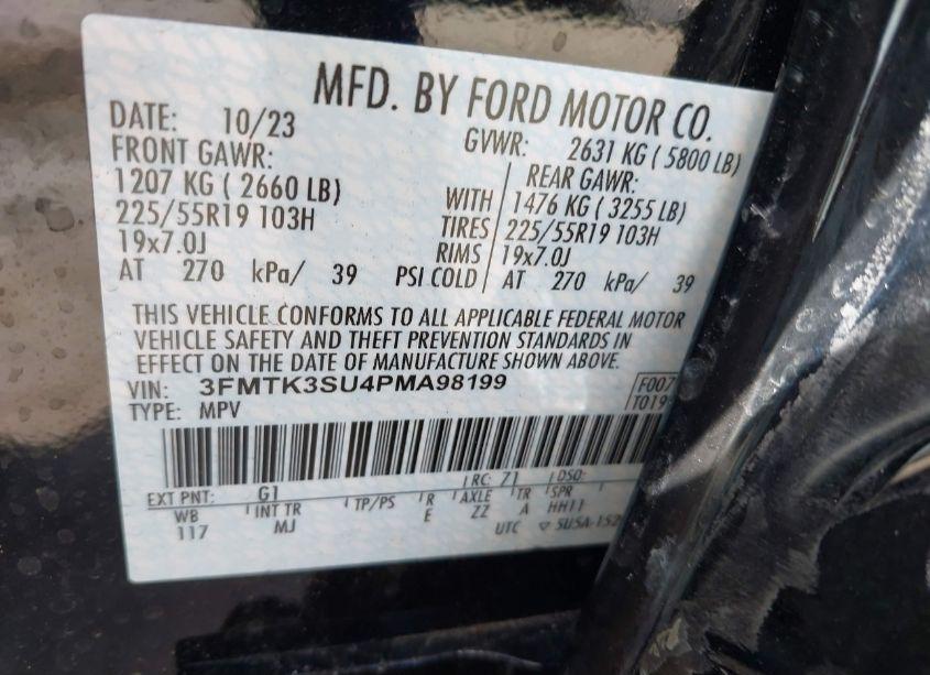 Photo 9 of 2023 Ford Mustang MACH-E PREMIUM (VIN 3FMTK3SU4PMA98199)