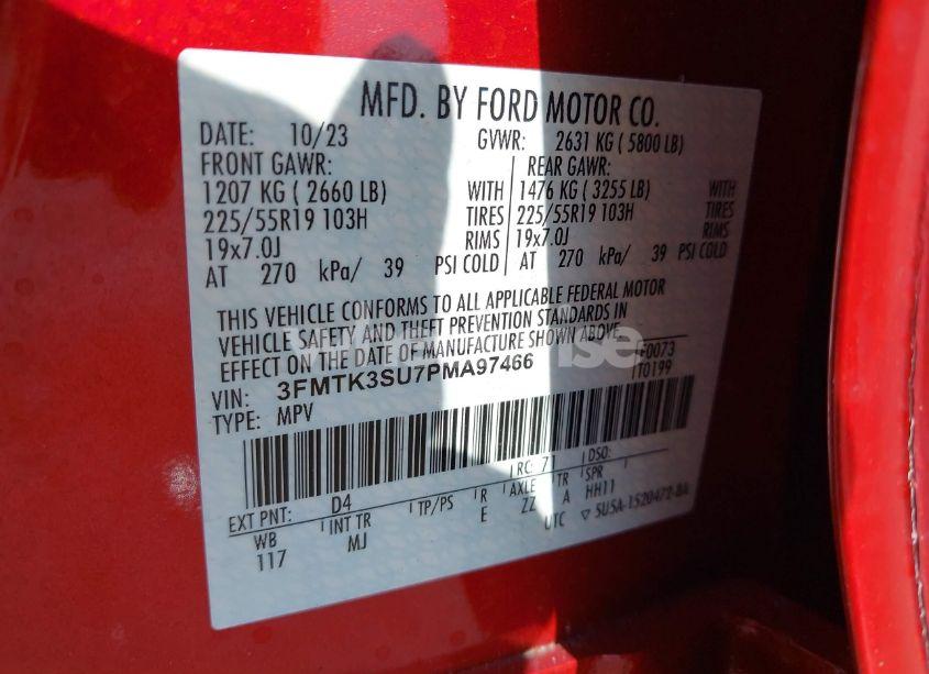 Photo 9 of 2023 Ford Mustang MACH-E PREMIUM (VIN 3FMTK3SU7PMA97466)