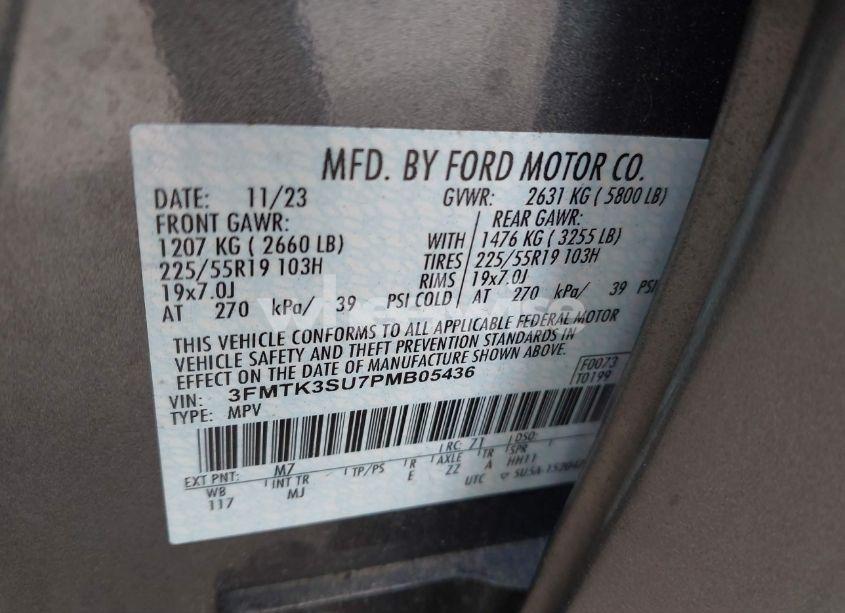 Photo 9 of 2023 Ford Mustang MACH-E PREMIUM (VIN 3FMTK3SU7PMB05436)