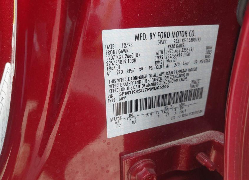 Photo 9 of 2023 Ford Mustang MACH-E PREMIUM (VIN 3FMTK3SU7PMB05596)