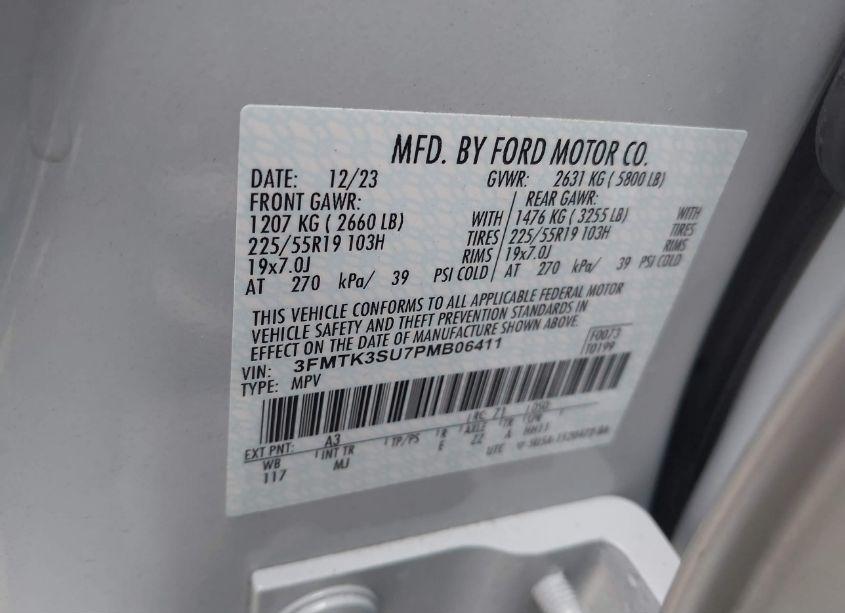 Photo 9 of 2023 Ford Mustang MACH-E PREMIUM (VIN 3FMTK3SU7PMB06411)