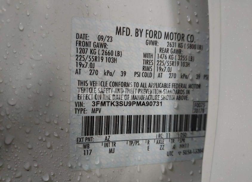 Photo 9 of 2023 Ford Mustang MACH-E PREMIUM (VIN 3FMTK3SU9PMA90731)