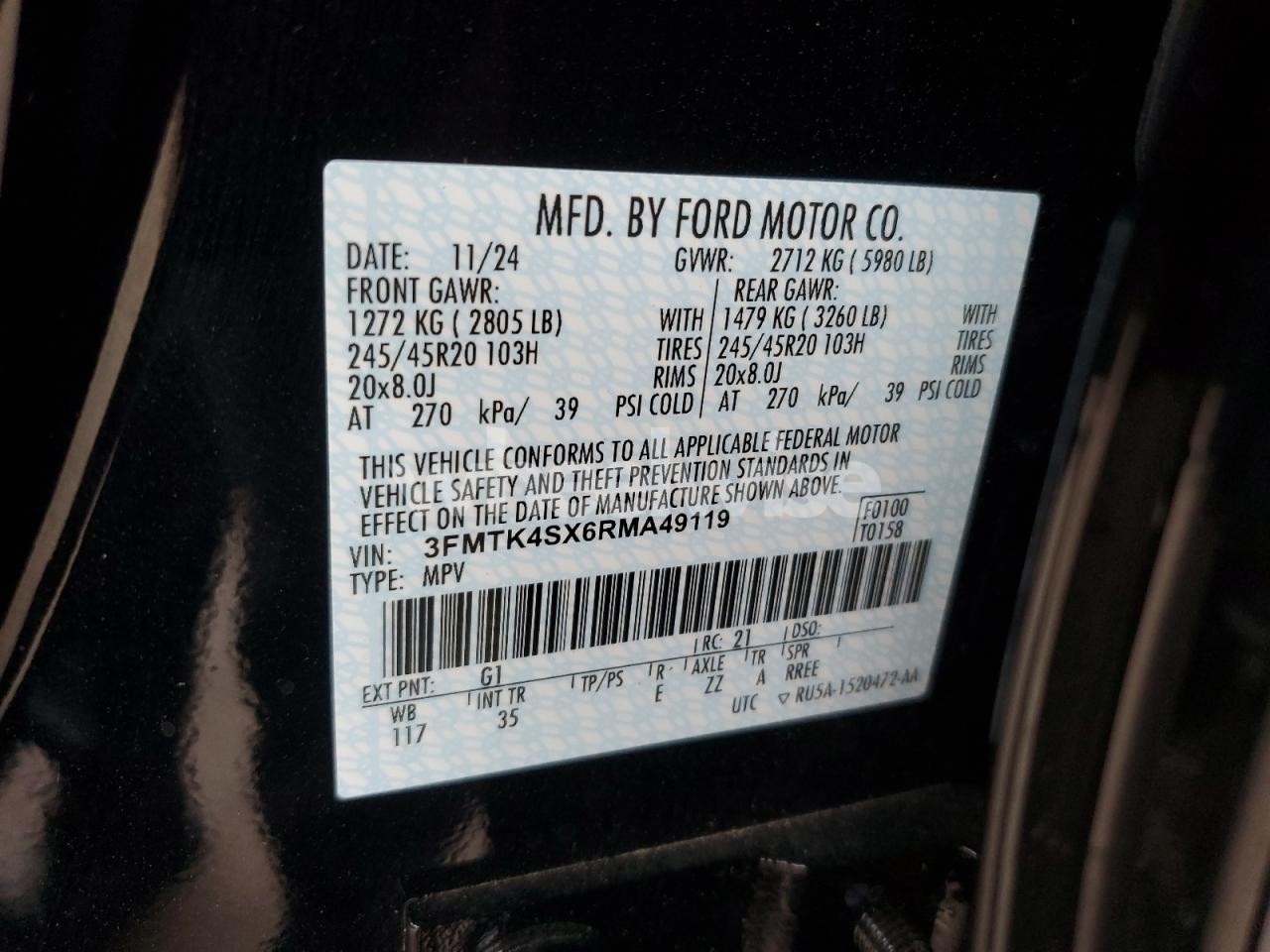 Photo 13 of 2024 FORD MUSTANG MACH-E GT (VIN 3FMTK4SX6RMA49119)