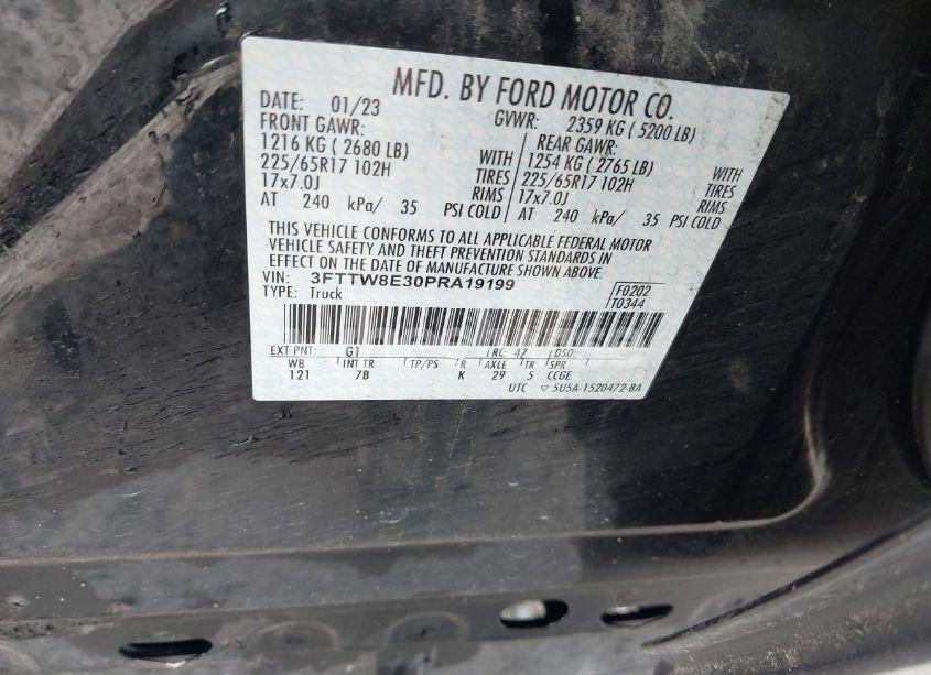 Photo 9 of 2023 Ford Maverick XLT (VIN 3FTTW8E30PRA19199)