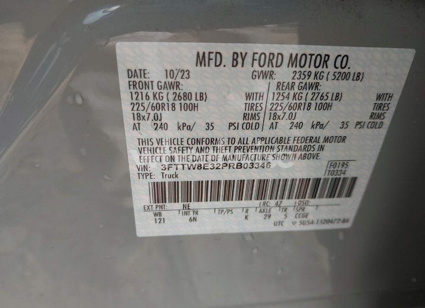 Photo 9 of 2023 Ford Maverick LARIAT (VIN 3FTTW8E32PRB03346)