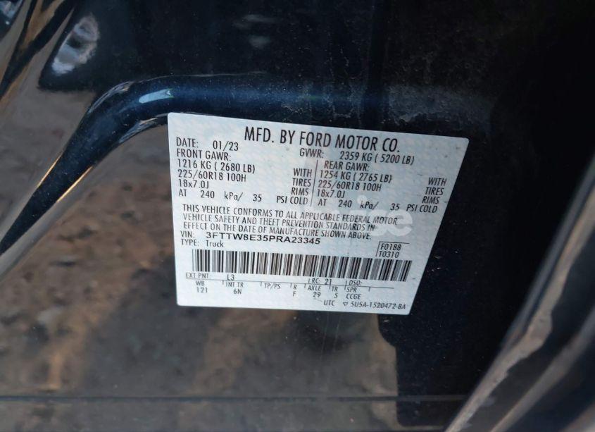 Photo 9 of 2023 Ford Maverick LARIAT (VIN 3FTTW8E35PRA23345)