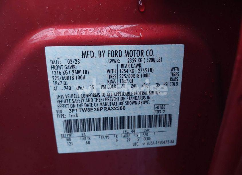 Photo 9 of 2023 Ford Maverick LARIAT (VIN 3FTTW8E38PRA32380)