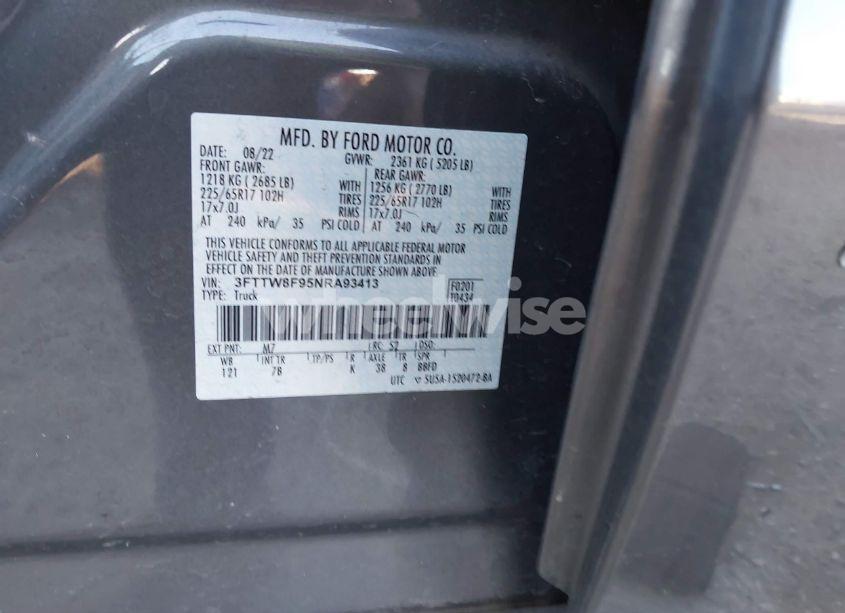 Photo 9 of 2022 Ford Maverick XLT (VIN 3FTTW8F95NRA93413)