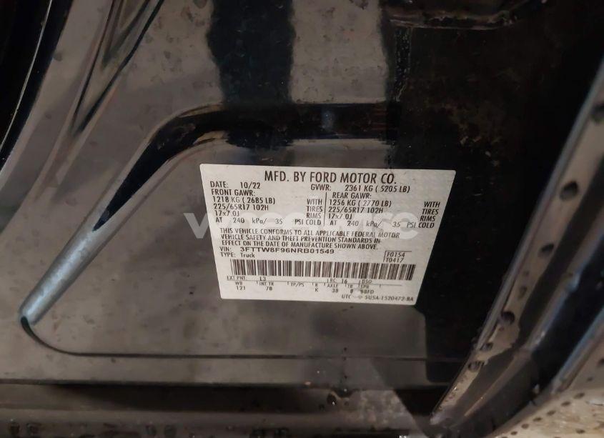 Photo 9 of 2022 Ford Maverick XLT (VIN 3FTTW8F96NRB01549)