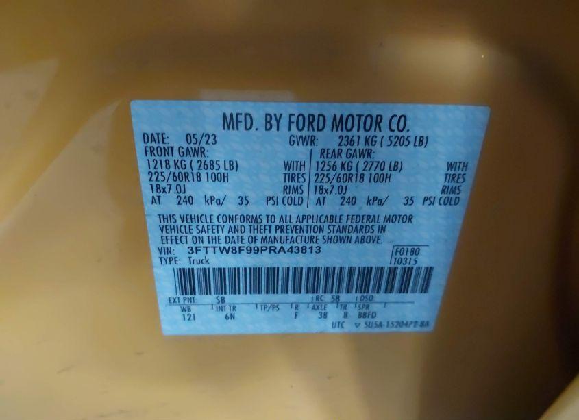 Photo 9 of 2023 Ford Maverick LARIAT (VIN 3FTTW8F99PRA43813)