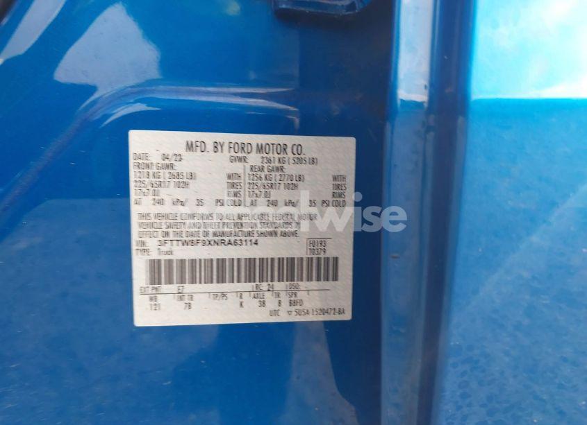 Photo 9 of 2022 Ford Maverick XLT (VIN 3FTTW8F9XNRA63114)