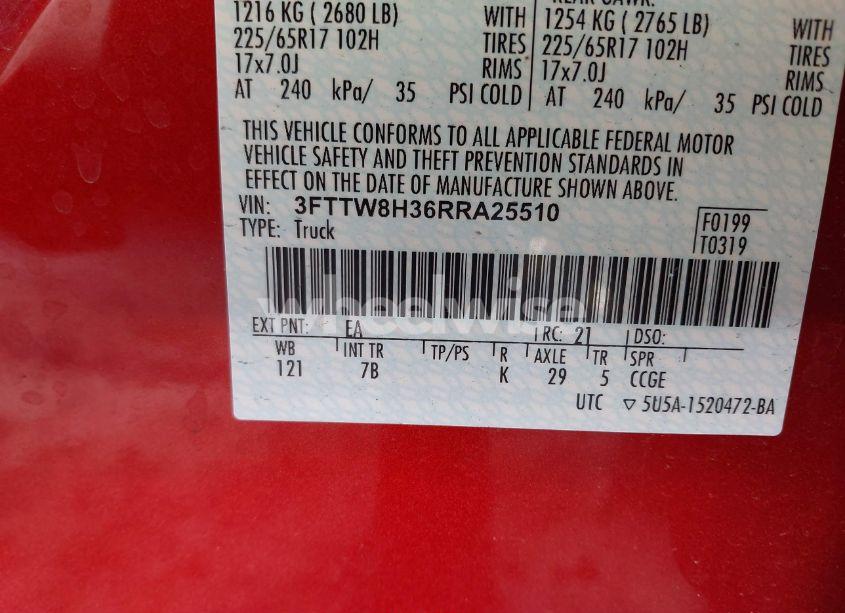 Photo 9 of 2024 Ford Maverick XLT (VIN 3FTTW8H36RRA25510)