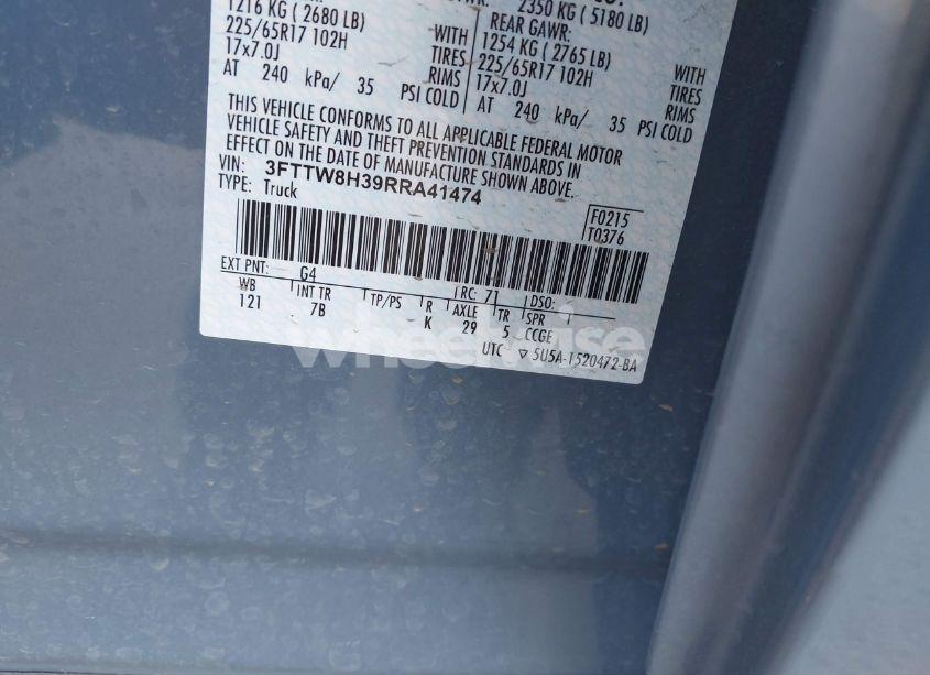 Photo 9 of 2024 Ford Maverick XLT (VIN 3FTTW8H39RRA41474)