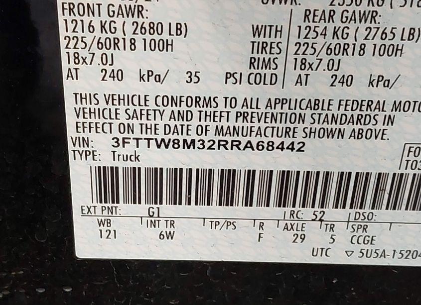 Photo 9 of 2024 Ford Maverick LARIAT (VIN 3FTTW8M32RRA68442)