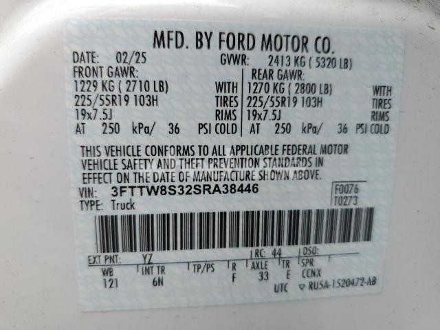 Photo 8 of 2025 FORD MAVERICK LARIAT (VIN 3FTTW8S32SRA38446)