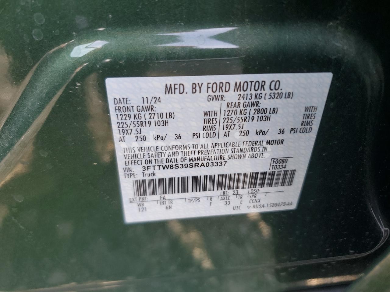 Photo 12 of 2025 FORD MAVERICK LARIAT (VIN 3FTTW8S39SRA03337)