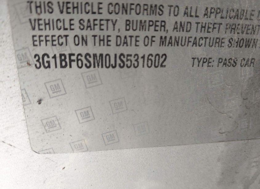 Photo 9 of 2018 Chevrolet Cruze PREMIER AUTO (VIN 3G1BF6SM0JS531602)