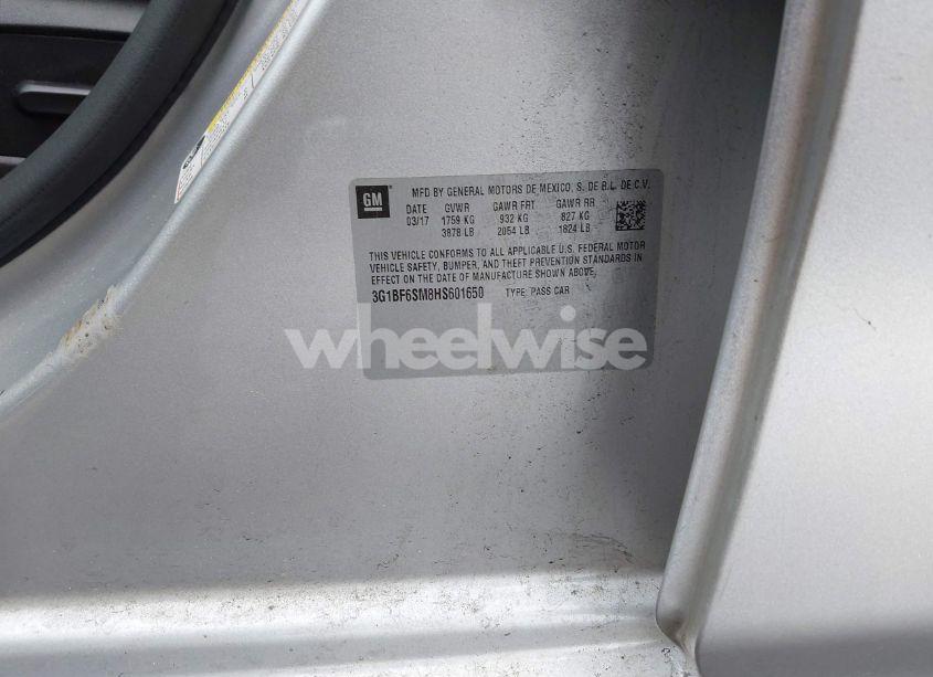 Photo 9 of 2017 Chevrolet Cruze PREMIER AUTO (VIN 3G1BF6SM8HS601650)