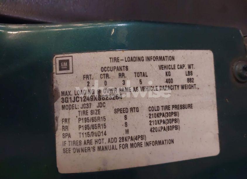 Photo 9 of 1999 Chevrolet Cavalier (VIN 3G1JC1249XS823264)