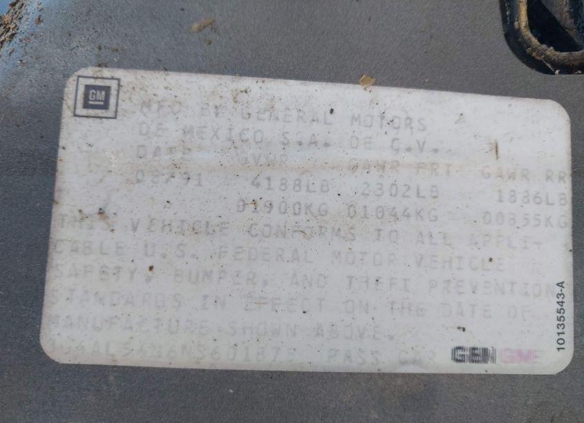 Photo 9 of 1992 Buick Century LIMITED (VIN 3G4AL54N6NS601875)