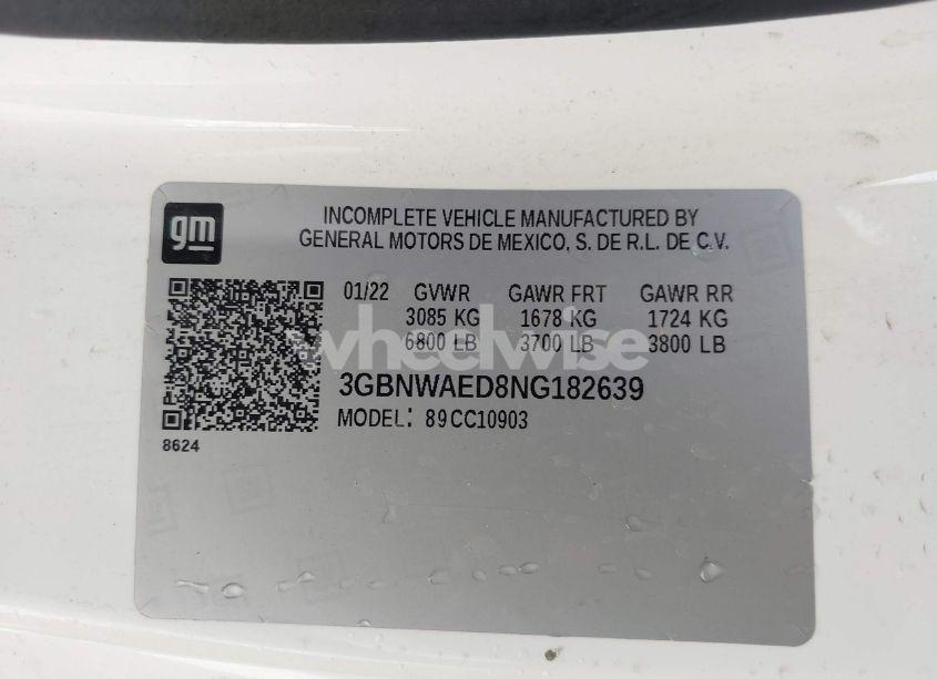 Photo 9 of 2022 Chevrolet Silverado 1500 LTD 2WD LONG BED WT (VIN 3GBNWAED8NG182639)