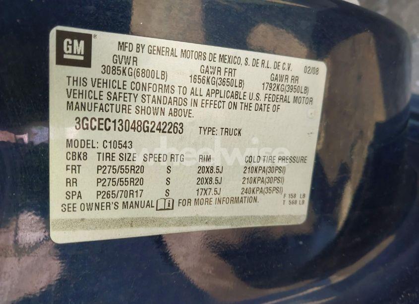 Photo 9 of 2008 Chevrolet Silverado 1500 LT1 (VIN 3GCEC13048G242263)