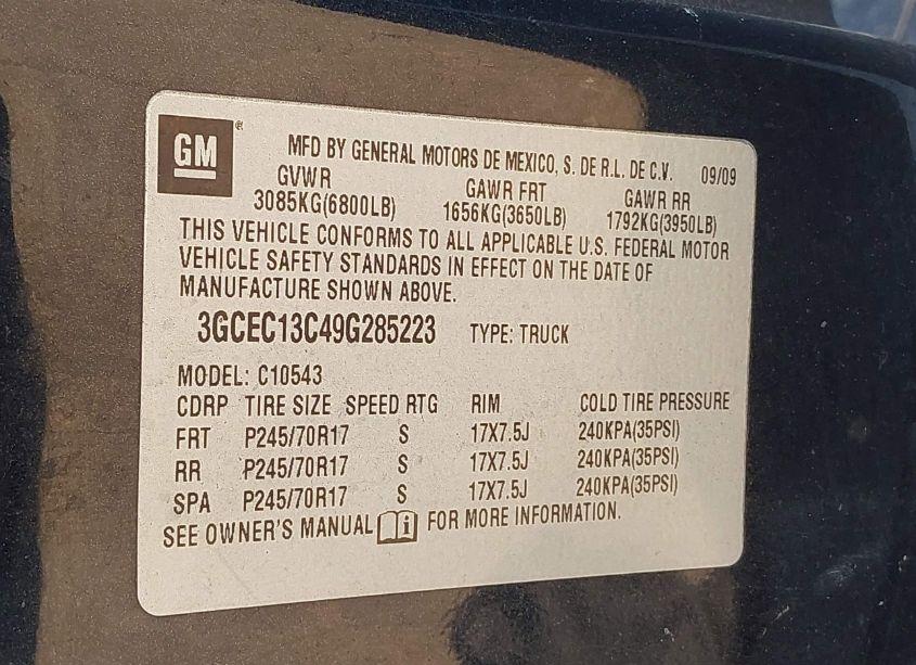 Photo 9 of 2009 Chevrolet Silverado 1500 LS (VIN 3GCEC13C49G285223)