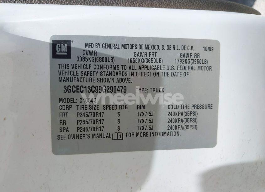 Photo 9 of 2009 Chevrolet Silverado 1500 LS (VIN 3GCEC13C99G290479)