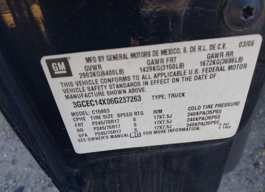 Photo 9 of 2006 Chevrolet Silverado 1500 WORK TRUCK (VIN 3GCEC14X06G237263)