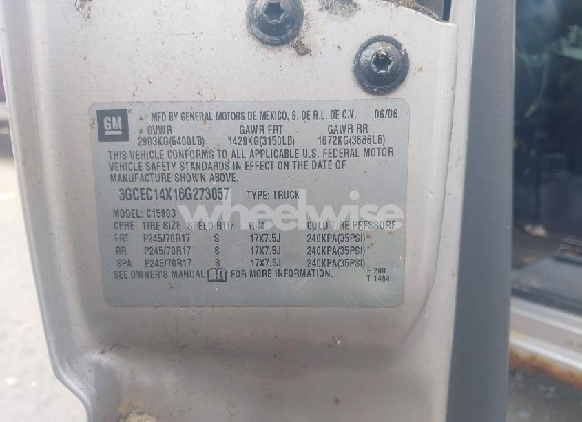 Photo 9 of 2006 Chevrolet Silverado 1500 WORK TRUCK (VIN 3GCEC14X16G273057)