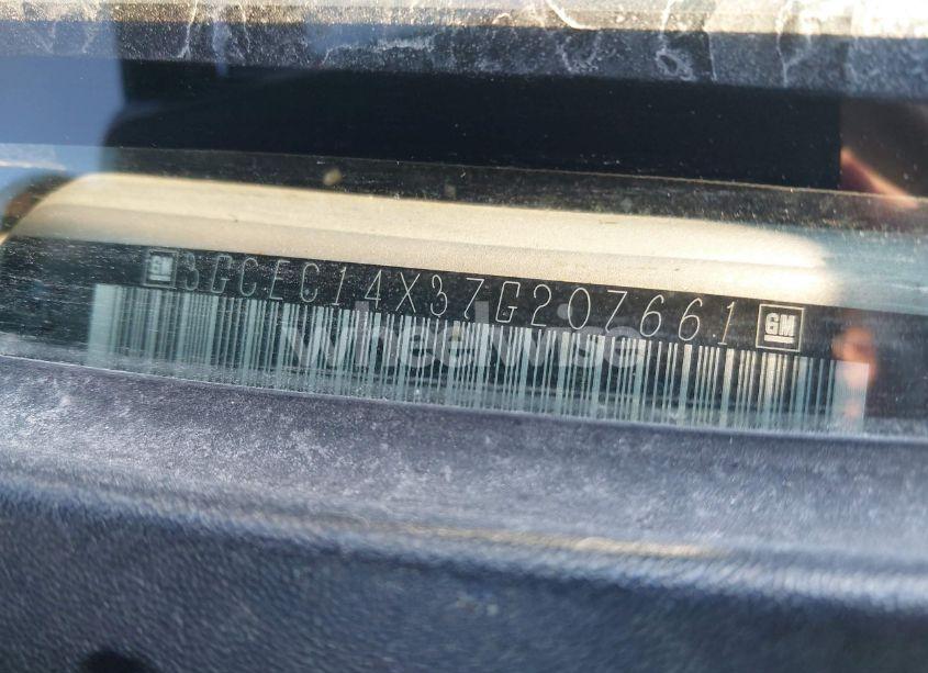 Photo 9 of 2007 Chevrolet Silverado 1500 CLASSIC WORK TRUCK (VIN 3GCEC14X37G207661)