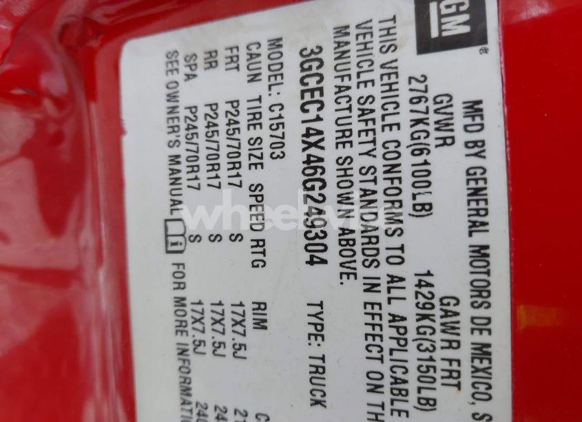 Photo 9 of 2006 Chevrolet Silverado 1500 WORK TRUCK (VIN 3GCEC14X46G249304)