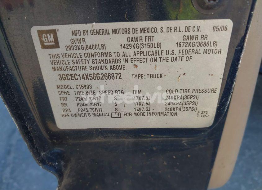 Photo 9 of 2006 Chevrolet Silverado 1500 WORK TRUCK (VIN 3GCEC14X56G266872)