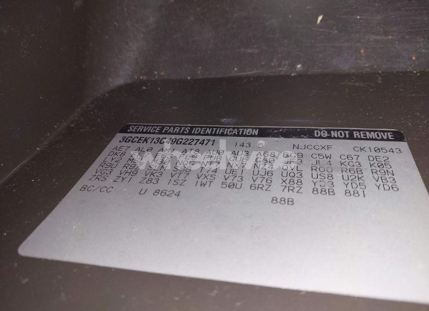 Photo 9 of 2009 Chevrolet Silverado 1500 WORK TRUCK (VIN 3GCEK13C49G227471)
