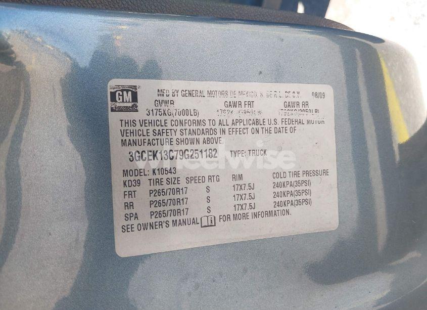 Photo 9 of 2009 Chevrolet Silverado 1500 LS (VIN 3GCEK13C79G251182)
