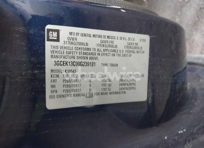 Photo 9 of 2009 Chevrolet Silverado 1500 LS (VIN 3GCEK13C99G239101)