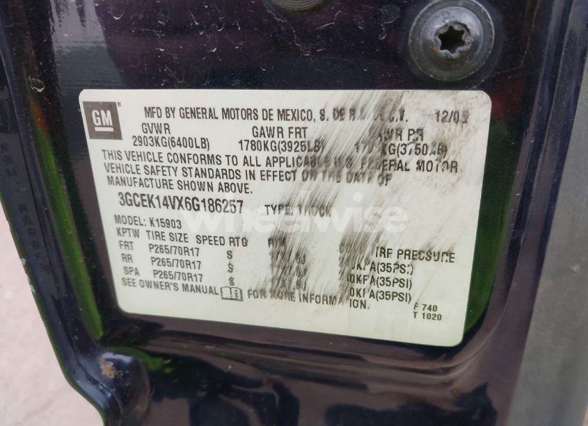 Photo 9 of 2006 Chevrolet Silverado 1500 WORK TRUCK (VIN 3GCEK14VX6G186257)