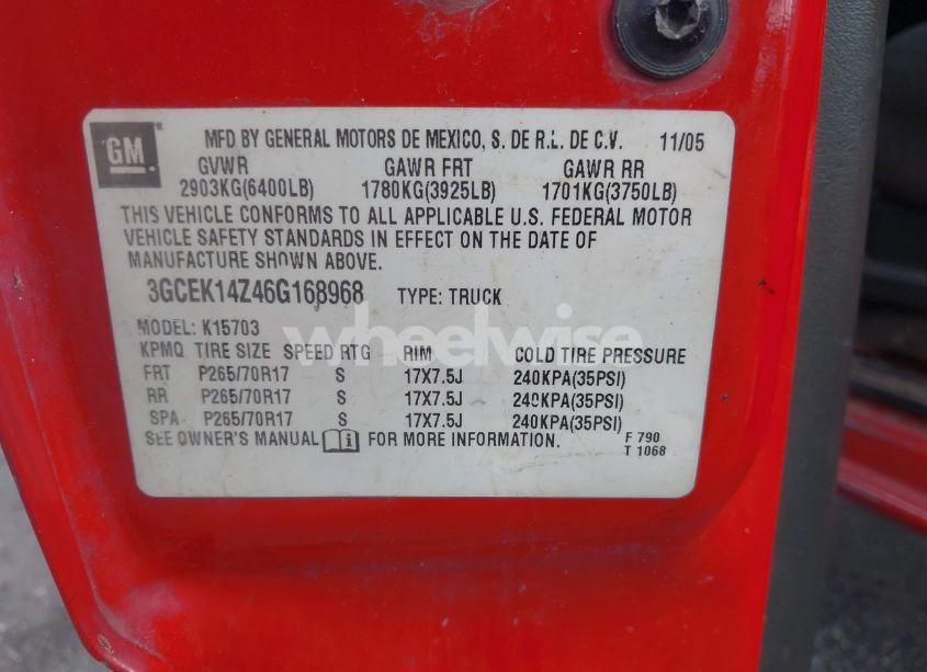 Photo 9 of 2006 Chevrolet Silverado 1500 LT1 (VIN 3GCEK14Z46G168968)