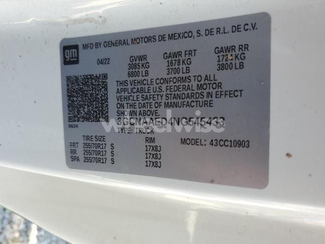 Photo 7 of 2022 CHEVROLET SILVERADO C1500 (VIN 3GCNAAED4NG545433)