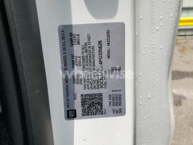 2023 CHEVROLET SILVERADO C1500 (VIN 3GCNAAEK4PG335626) main photo