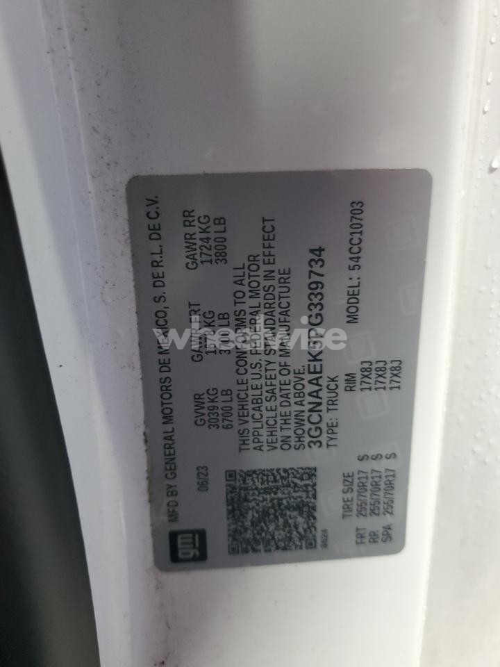 Photo 12 of 2023 CHEVROLET SILVERADO C1500 (VIN 3GCNAAEK5PG339734)