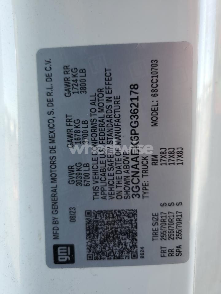 Photo 12 of 2023 CHEVROLET SILVERADO C1500 (VIN 3GCNAAEK6PG362178)