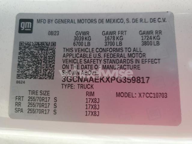 Photo 12 of 2023 CHEVROLET SILVERADO C1500 (VIN 3GCNAAEKXPG359817)