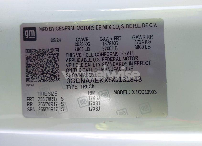 Photo 9 of 2025 Chevrolet Silverado 1500 2WD LONG BED WT (VIN 3GCNAAEKXSG131843)