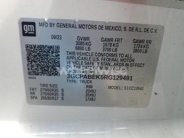 Photo 4 of 2024 CHEVROLET SILVERADO C1500 CUSTOM (VIN 3GCPABEK5RG129491)